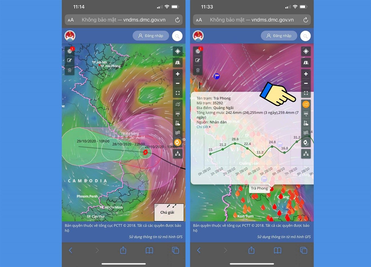 Bản đồ dự báo thời tiết