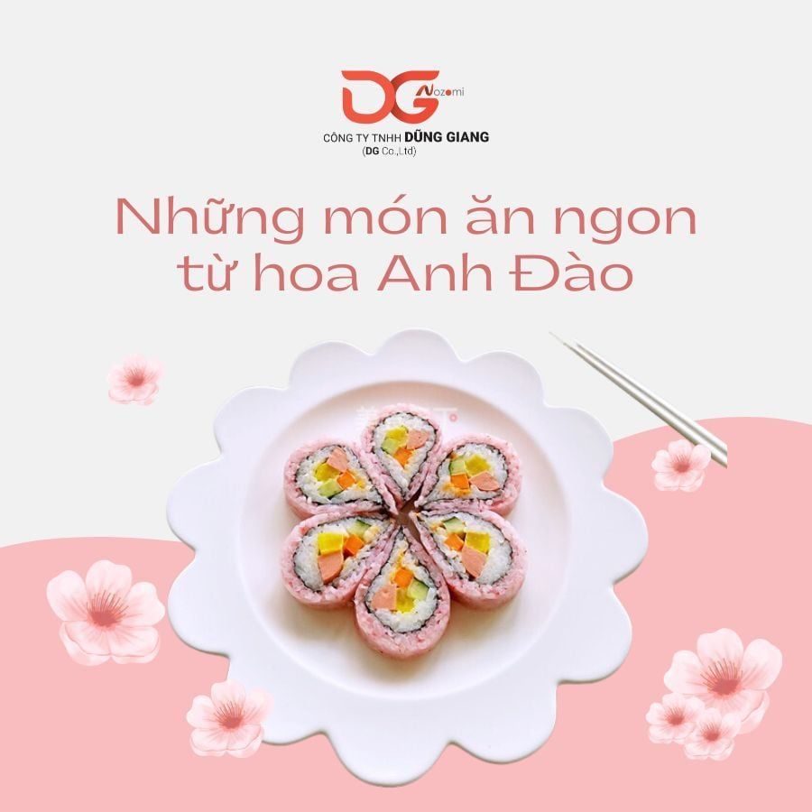 Thưởng thức các món ăn được chế biến từ hoa anh đào